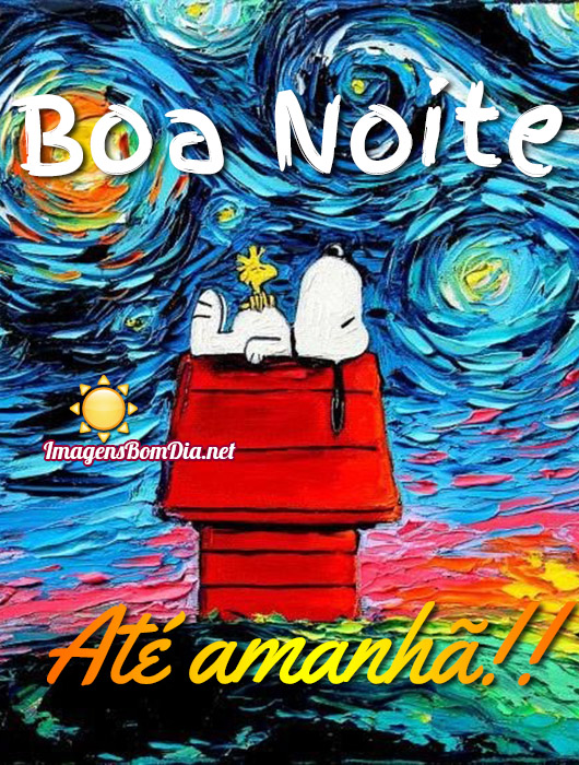 Boa Noite até amanhã imagens com Snoopy