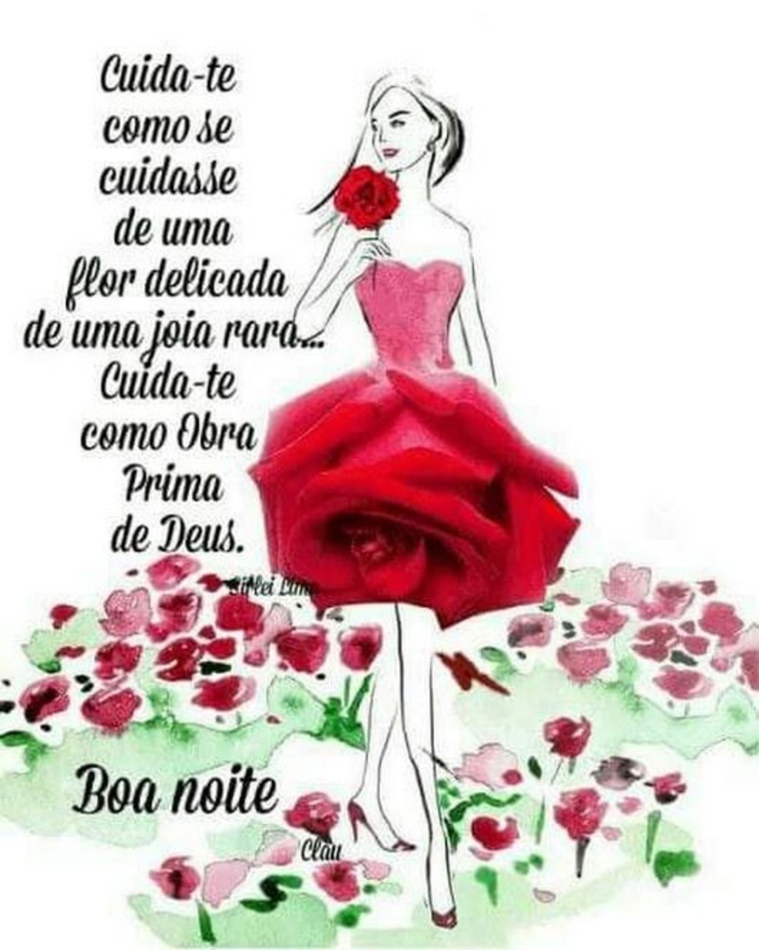 Boa Noite mensagens com rosas 326