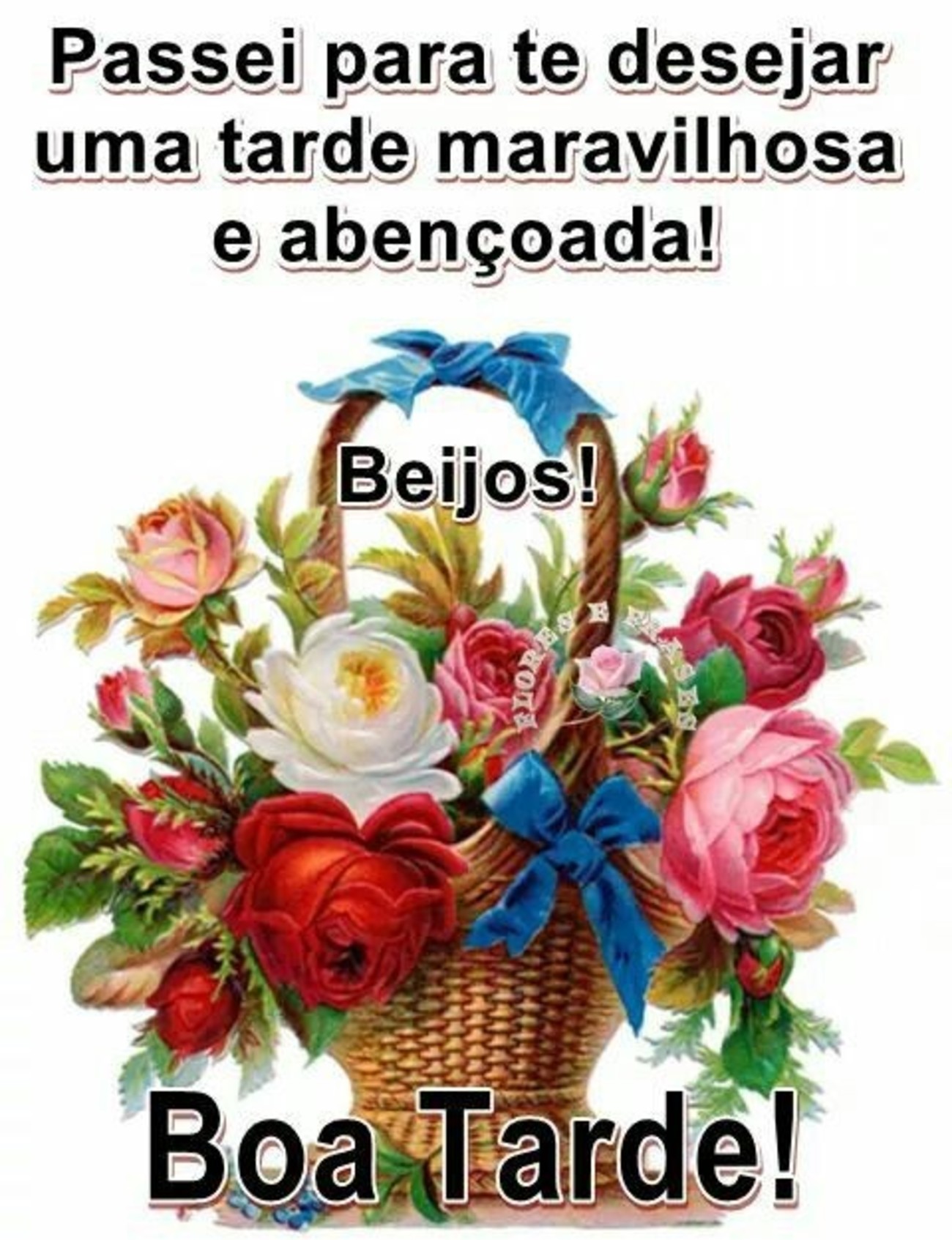 Boa Tarde com flores mensagens 222