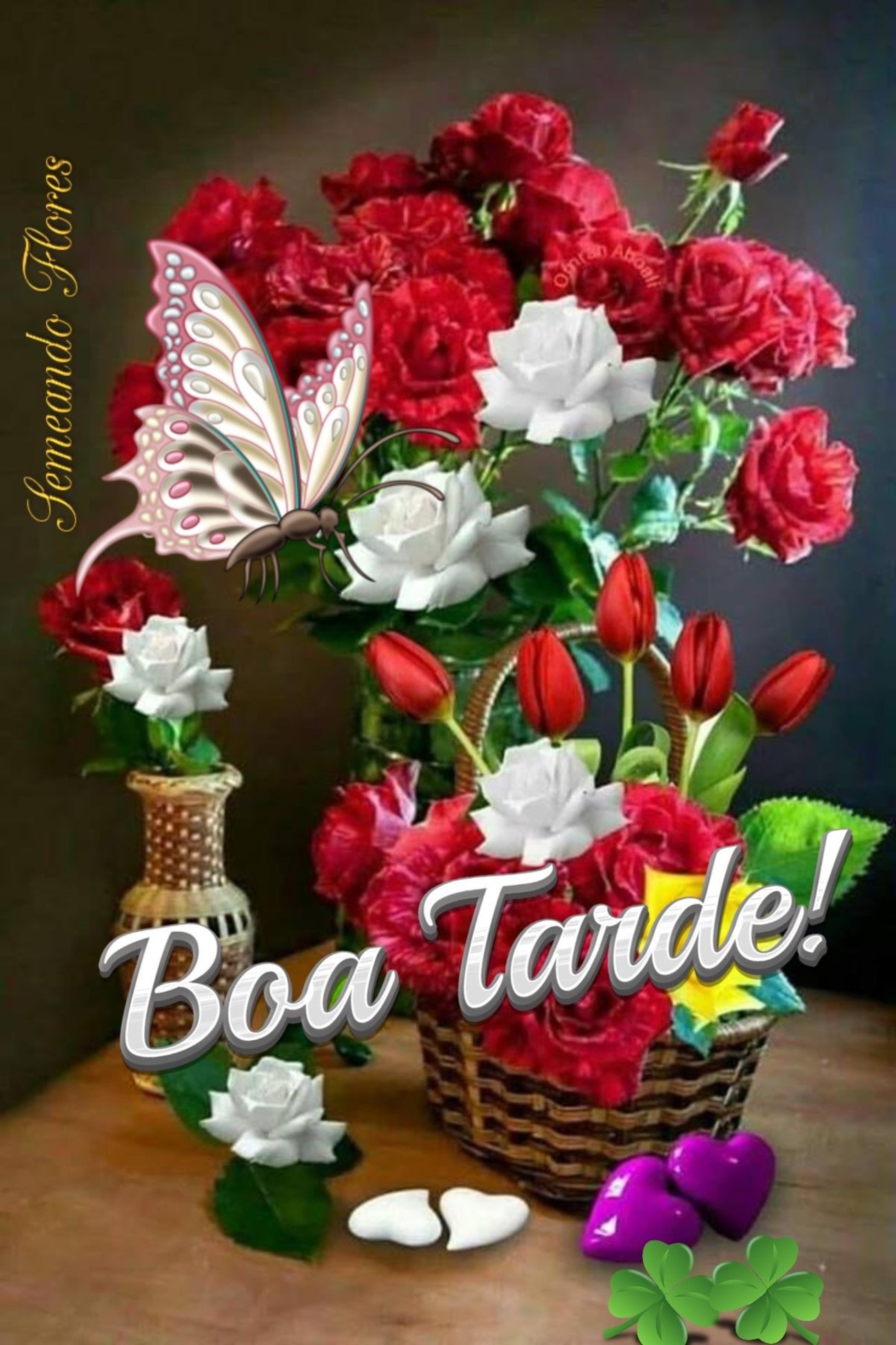 Boa Tarde com flores mensagens 84