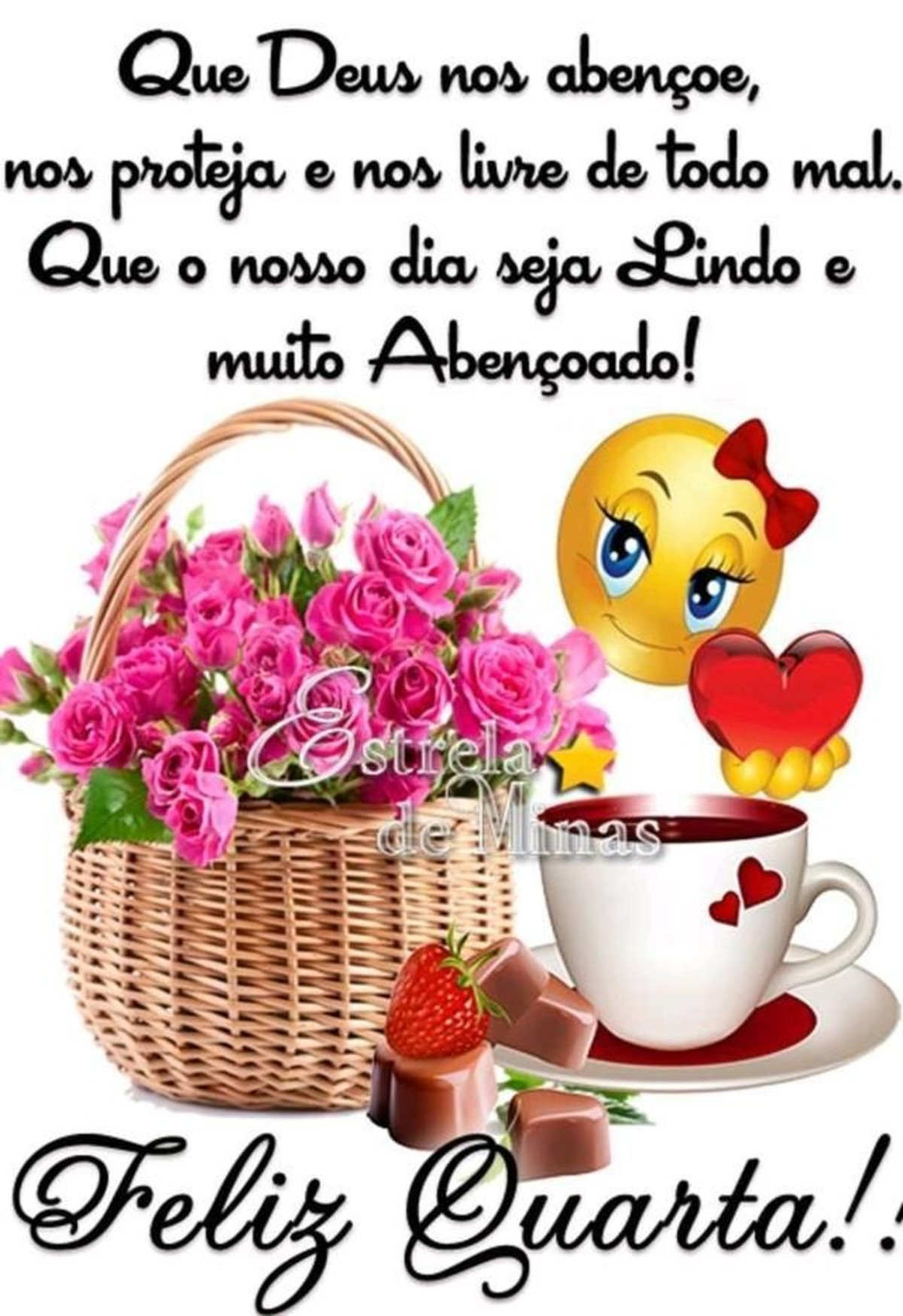 Bom Dia Feliz Quarta-Feira WhatsApp - ImagensBomDia.net