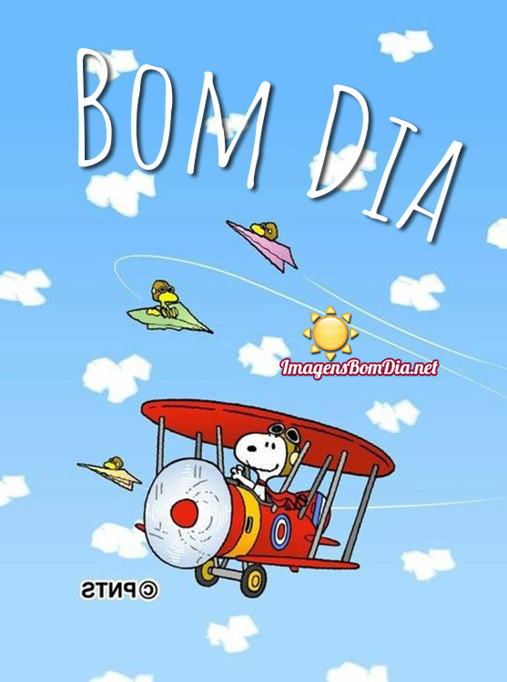 Bom Dia com Snoopy mensagens WhatsApp