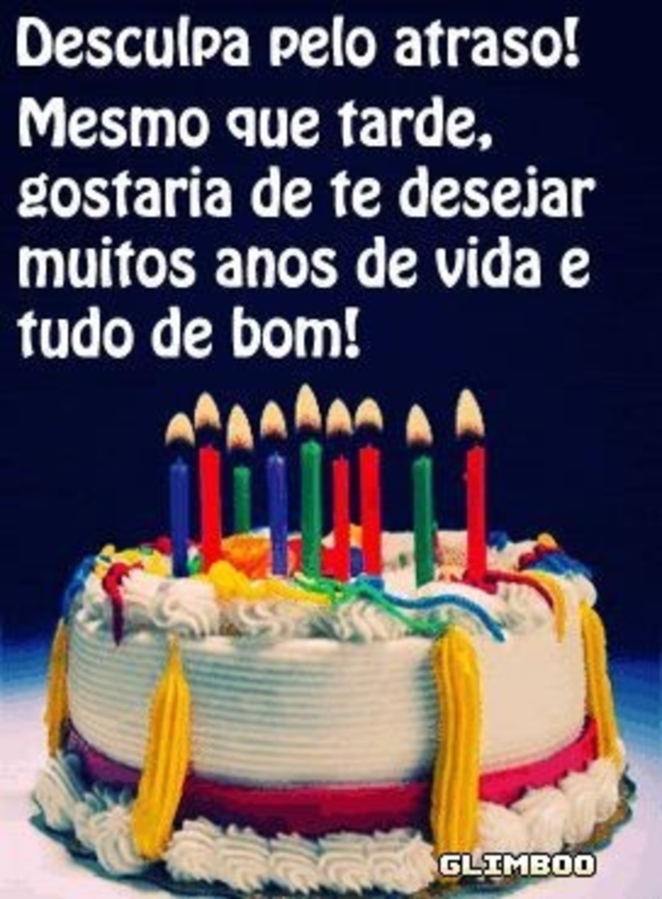 Feliz Aniversário atrasado belas imagens 54