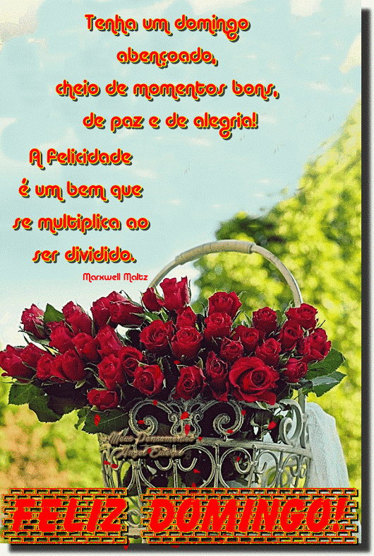 Mensagens animadas de feliz domingo