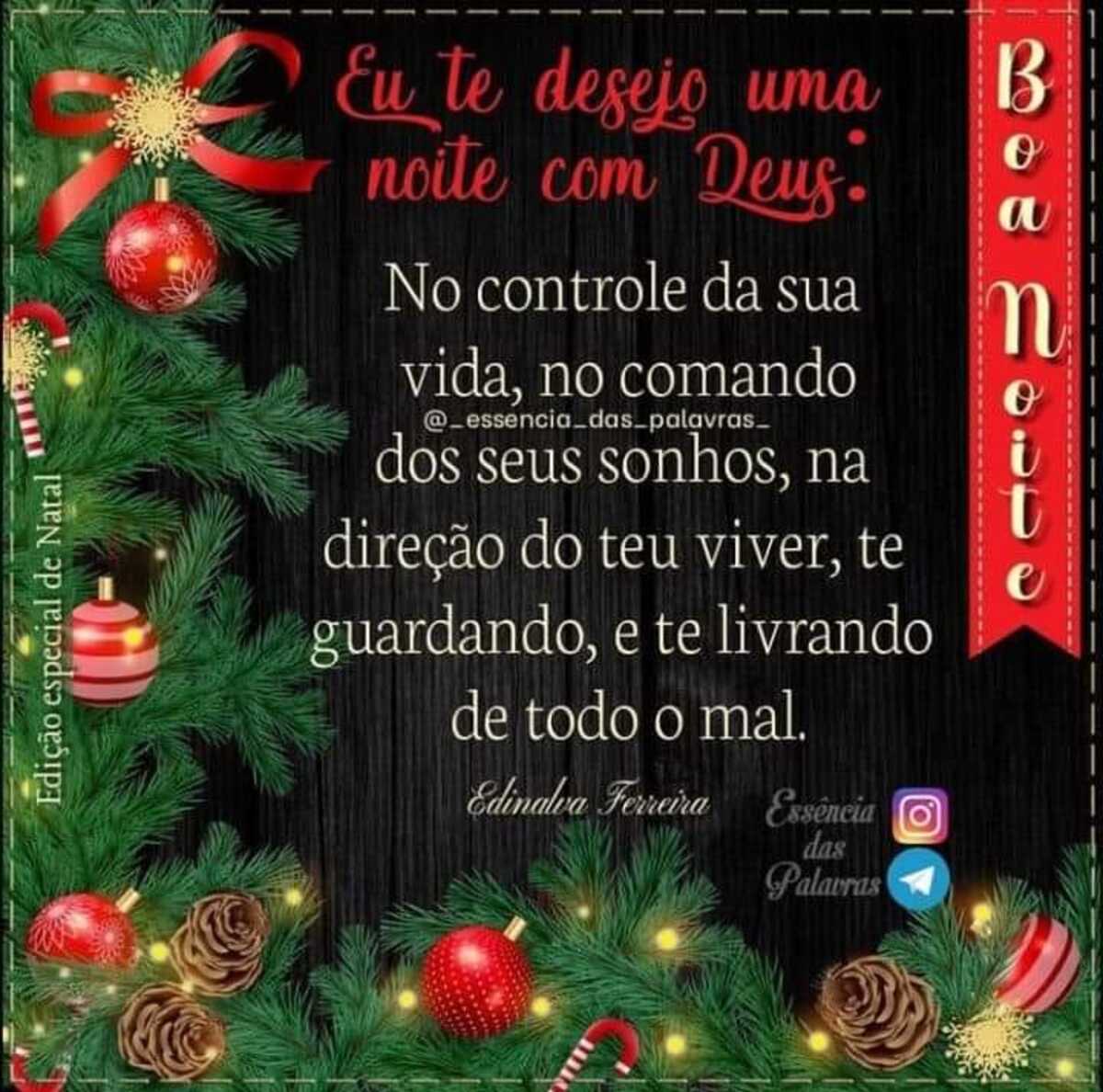 Eu te desejo uma noite com Deus o Natal está chegando