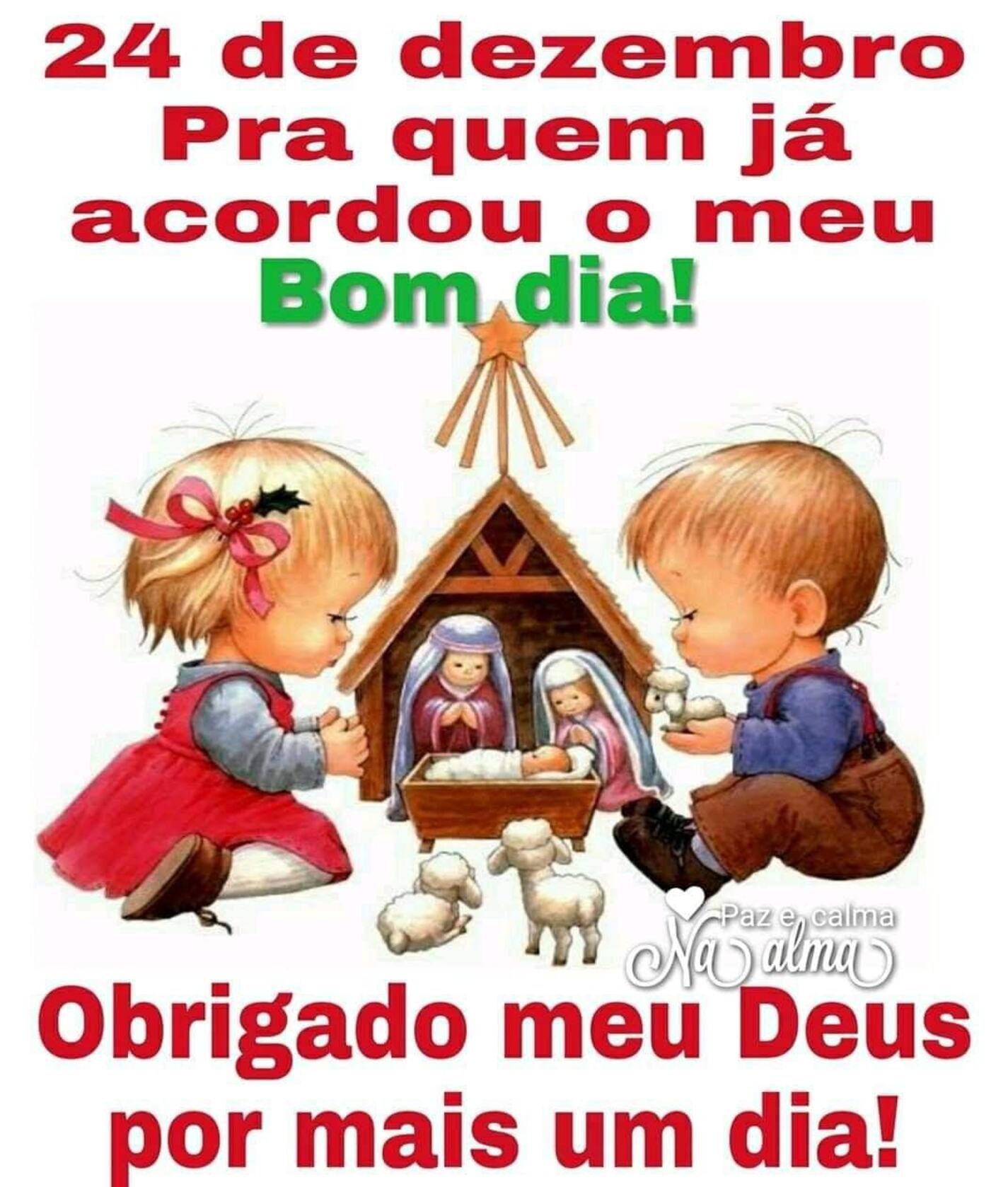 Pra quem já acordou o meu Bom Dia 24 de dezembro