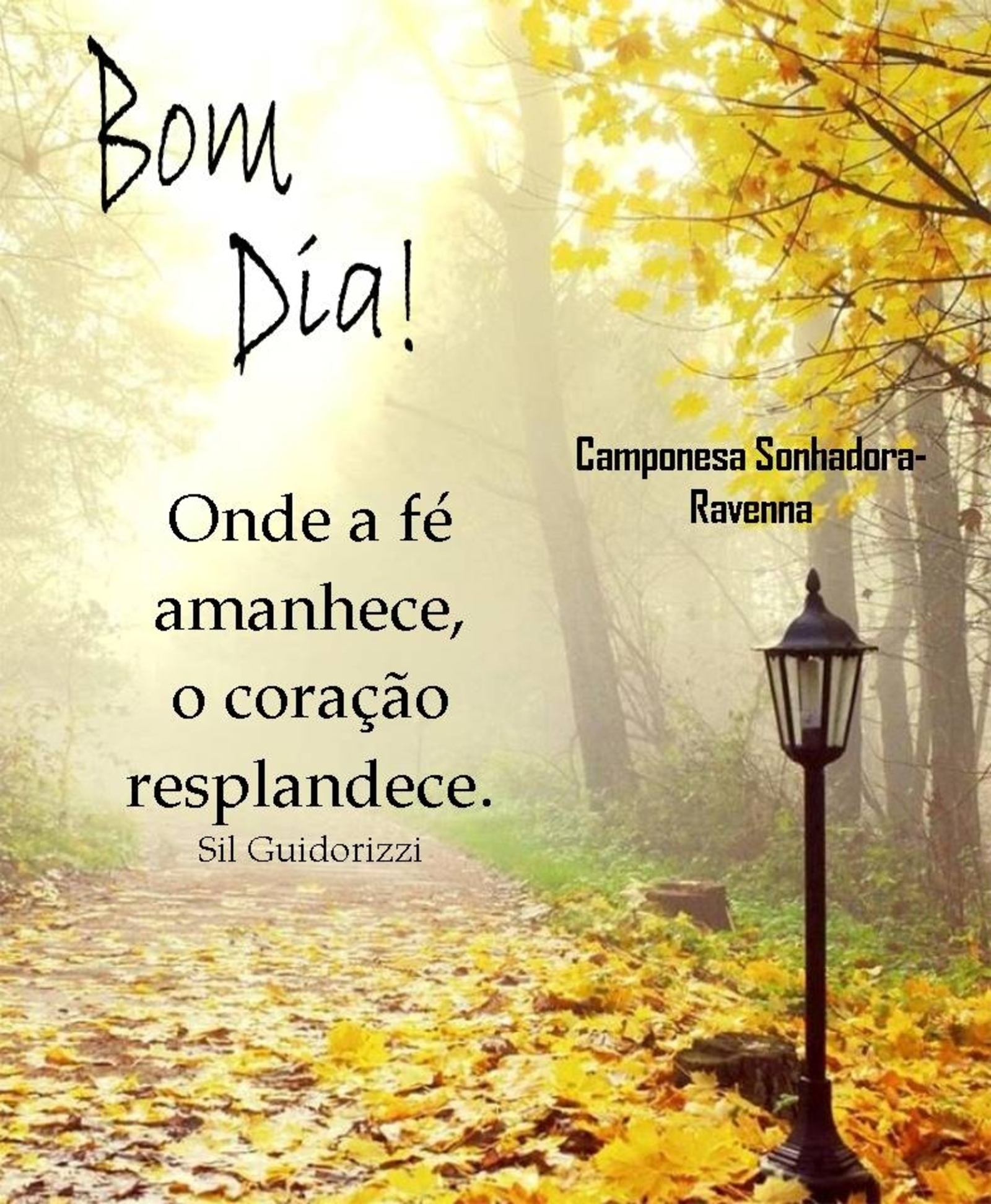 Bom Dia onde a fé amanhece o coração resplancede