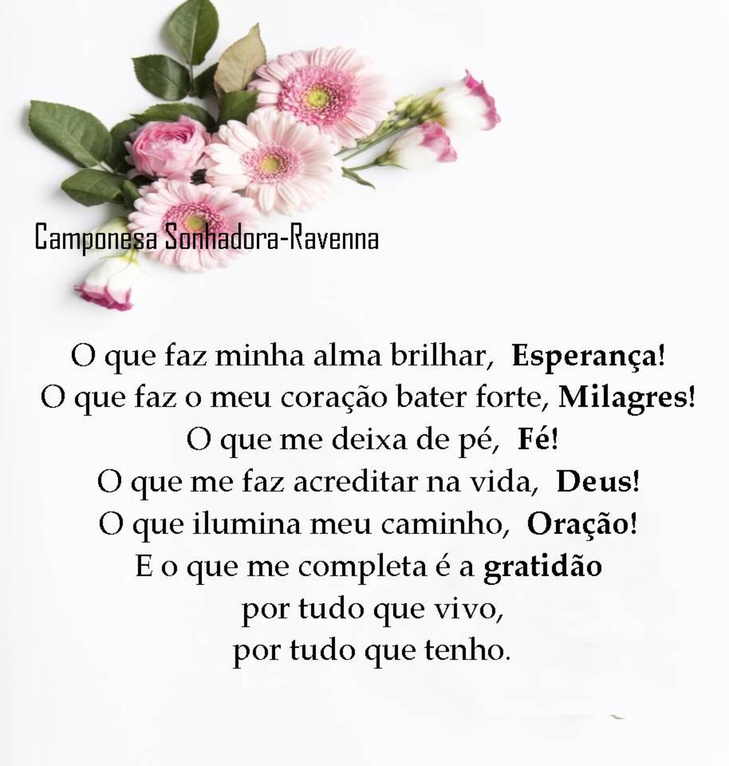 O que faz minha alma brilhar esperança