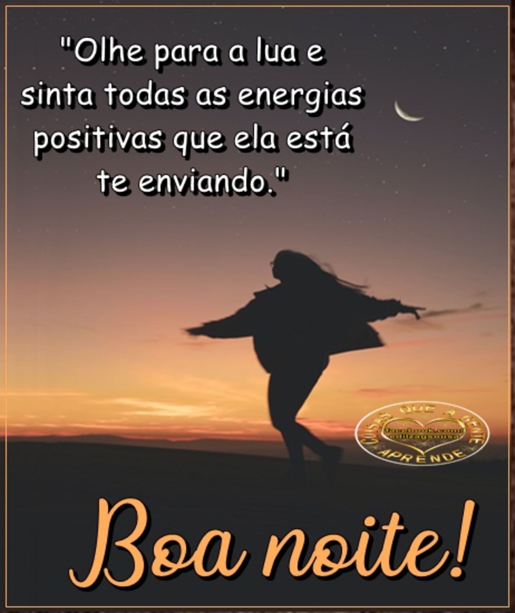 Olhe para a lua e sinta todas as energias positivas que ela está te enviando