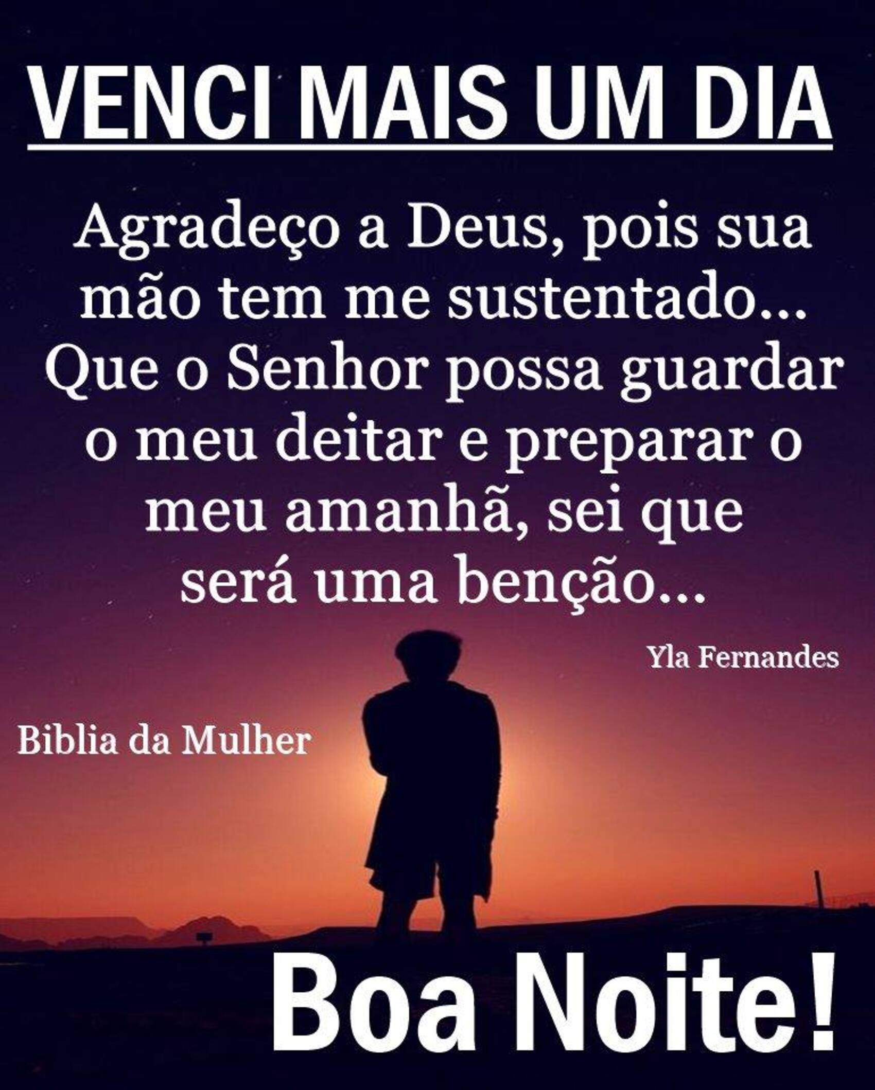 Venci mais um dia agradeço a Deus pois sua mão tem me sustentado