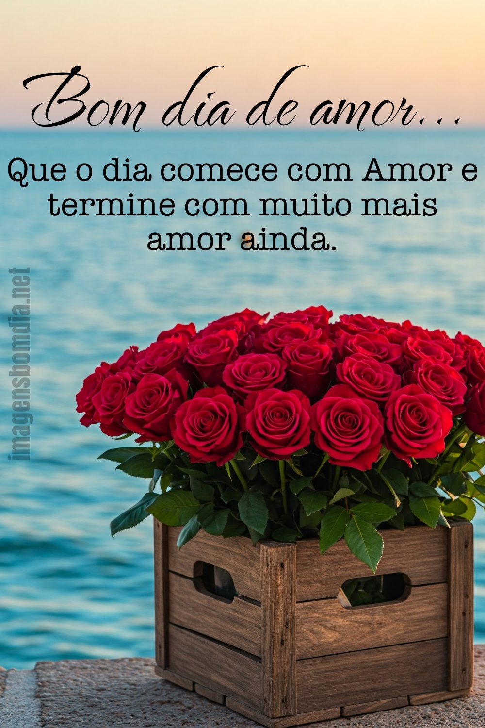Bom dia de amor... Que o dia comece com Amor e termine com muito mais amor ainda.